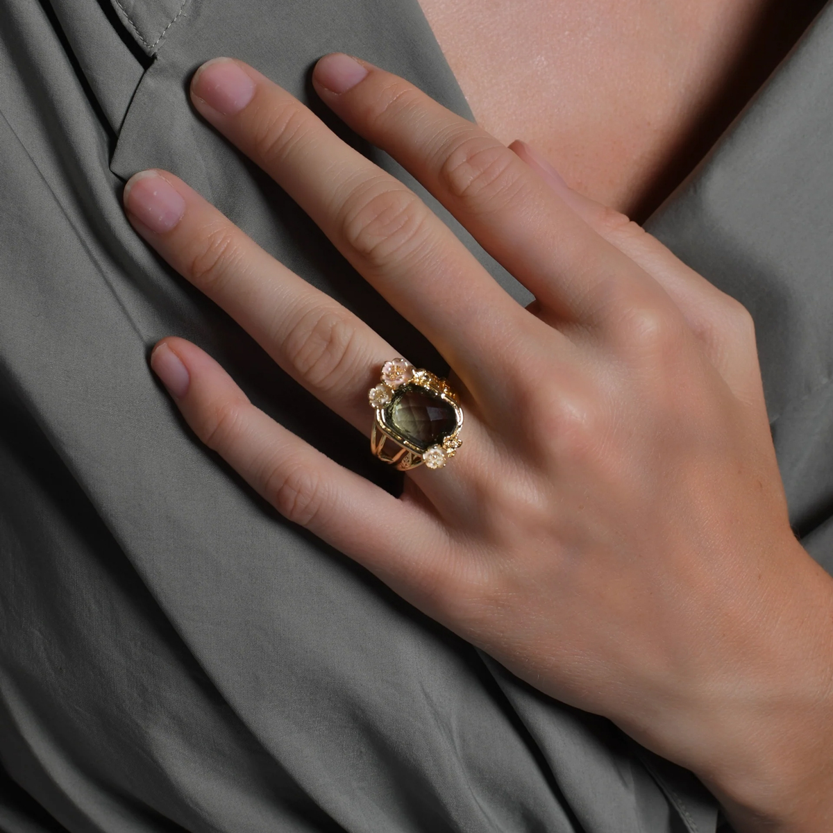 Anabel Aram Wildflowers with Stone Ring, 7