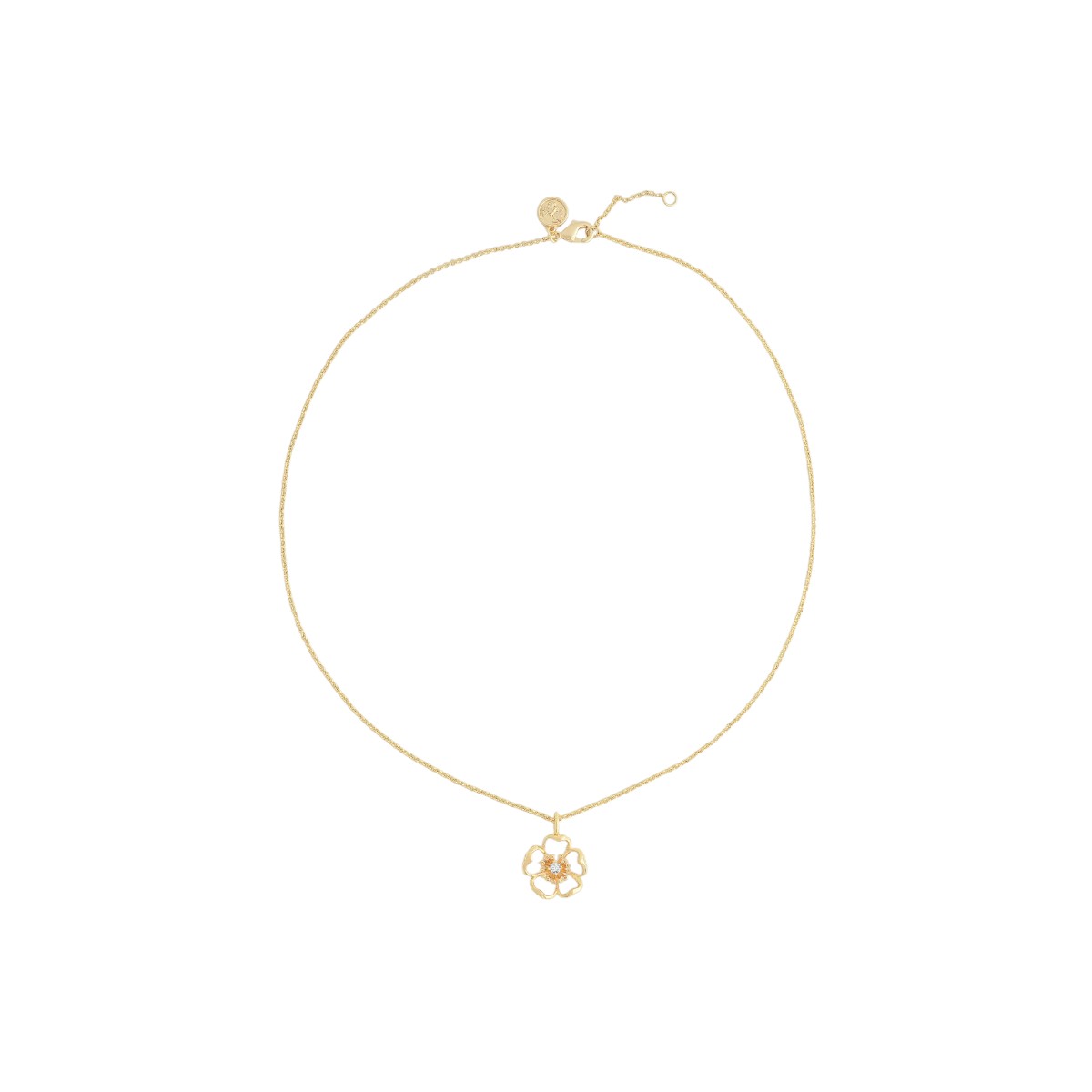 Anabel Aram Wildflowers Enameled Pendant Necklace