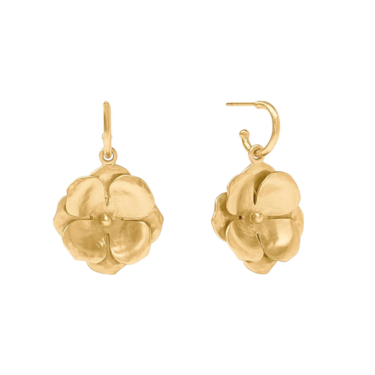 Julie Vos Bloom Hoop & Charm Earrings