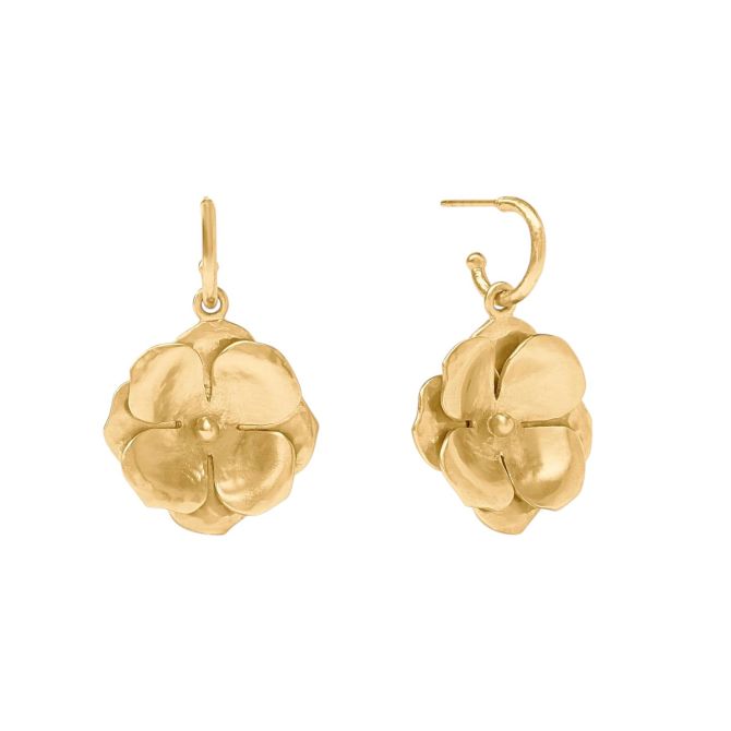 Julie Vos Bloom Hoop & Charm Earrings
