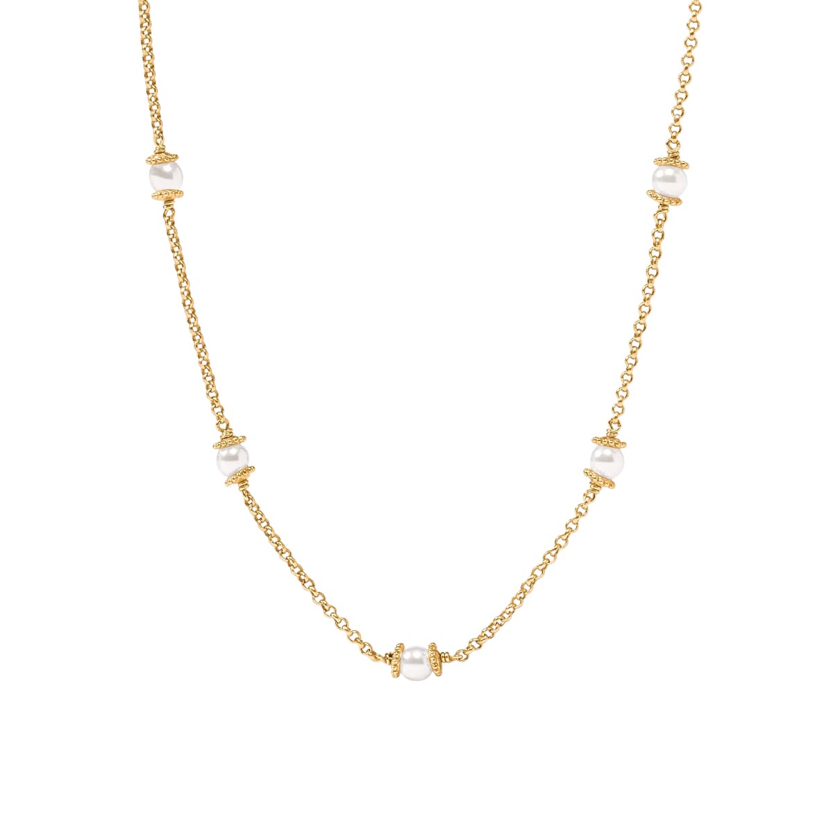 Julie Vos Hydra Delicate Station Necklace, Pearl