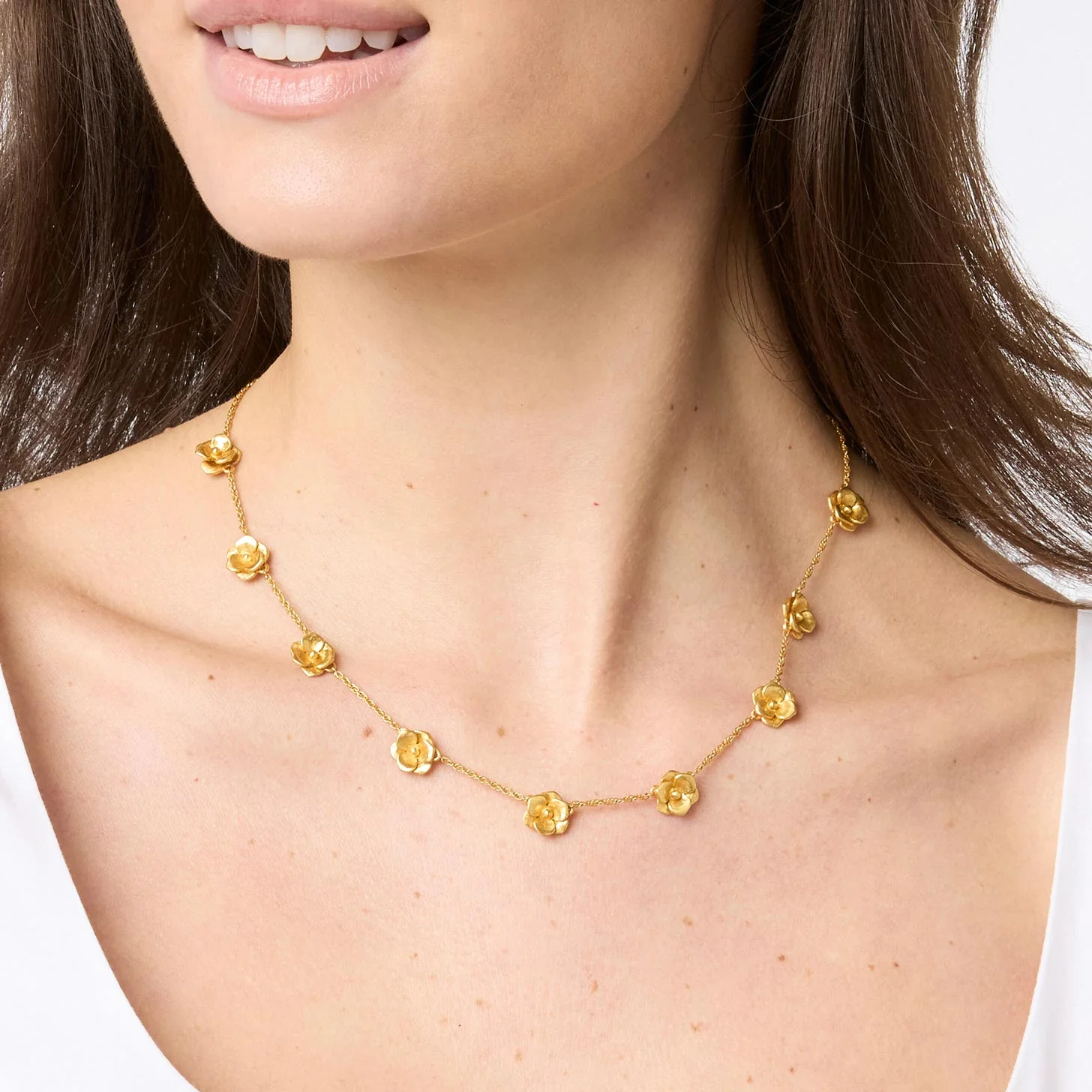 Julie Vos Bloom Delicate Station Necklace