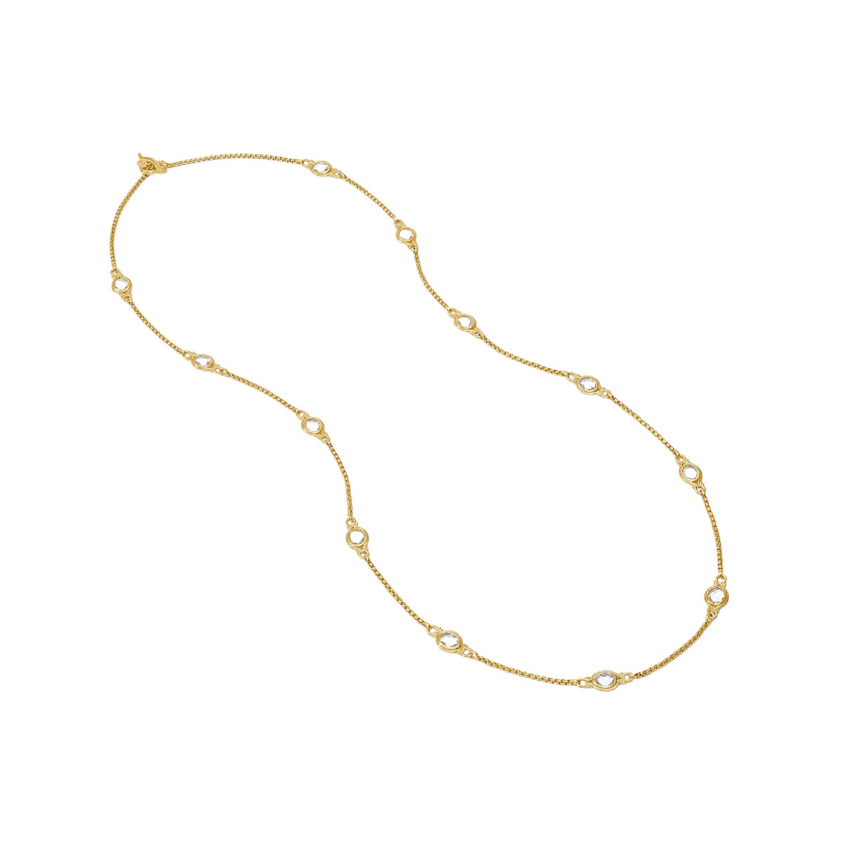 Julie Vos Saratoga Stone Station Necklace, Mother of Pearl