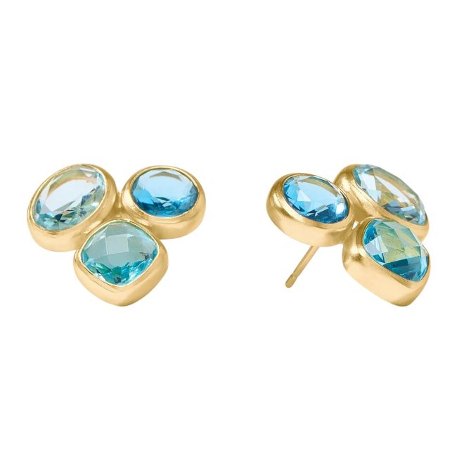 Julie Vos Kaleidoscope Statement Stud Earrings, Bahamian Blue