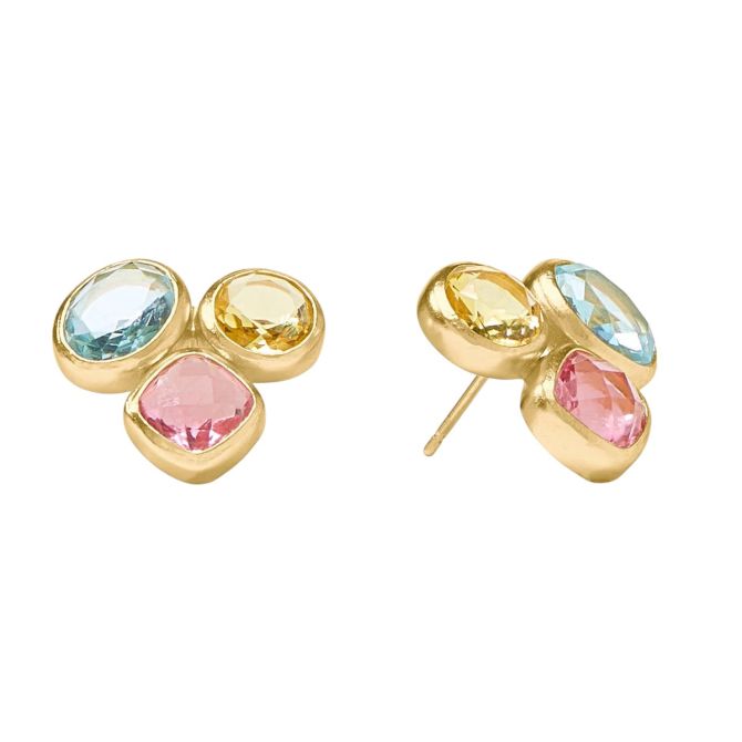 Julie Vos Kaleidoscope Statement Stud Earrings, Multi Stone