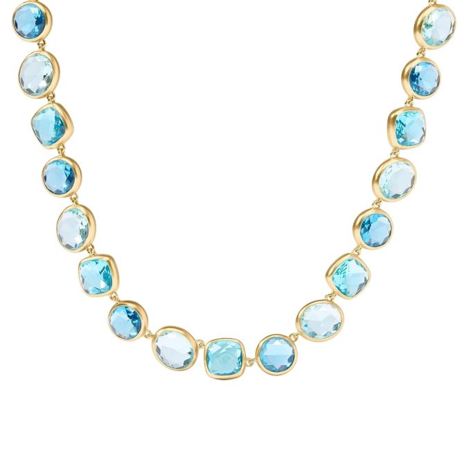 Julie Vos Kaleidoscope Tennis Necklace, Bahamian Blue