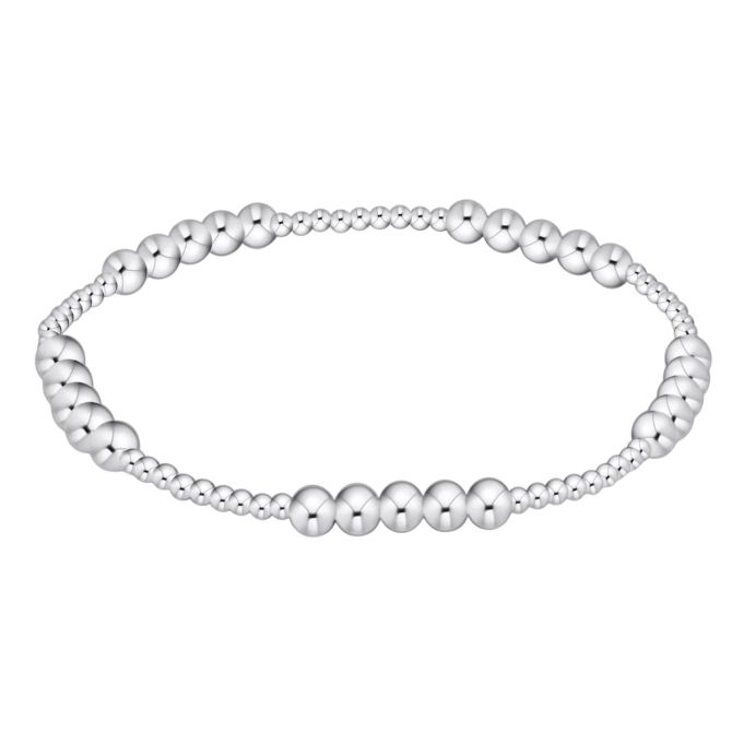 Enewton Classic Blissful Beaded 2mm and 4mm Bead Bracelet, Sterling Silver