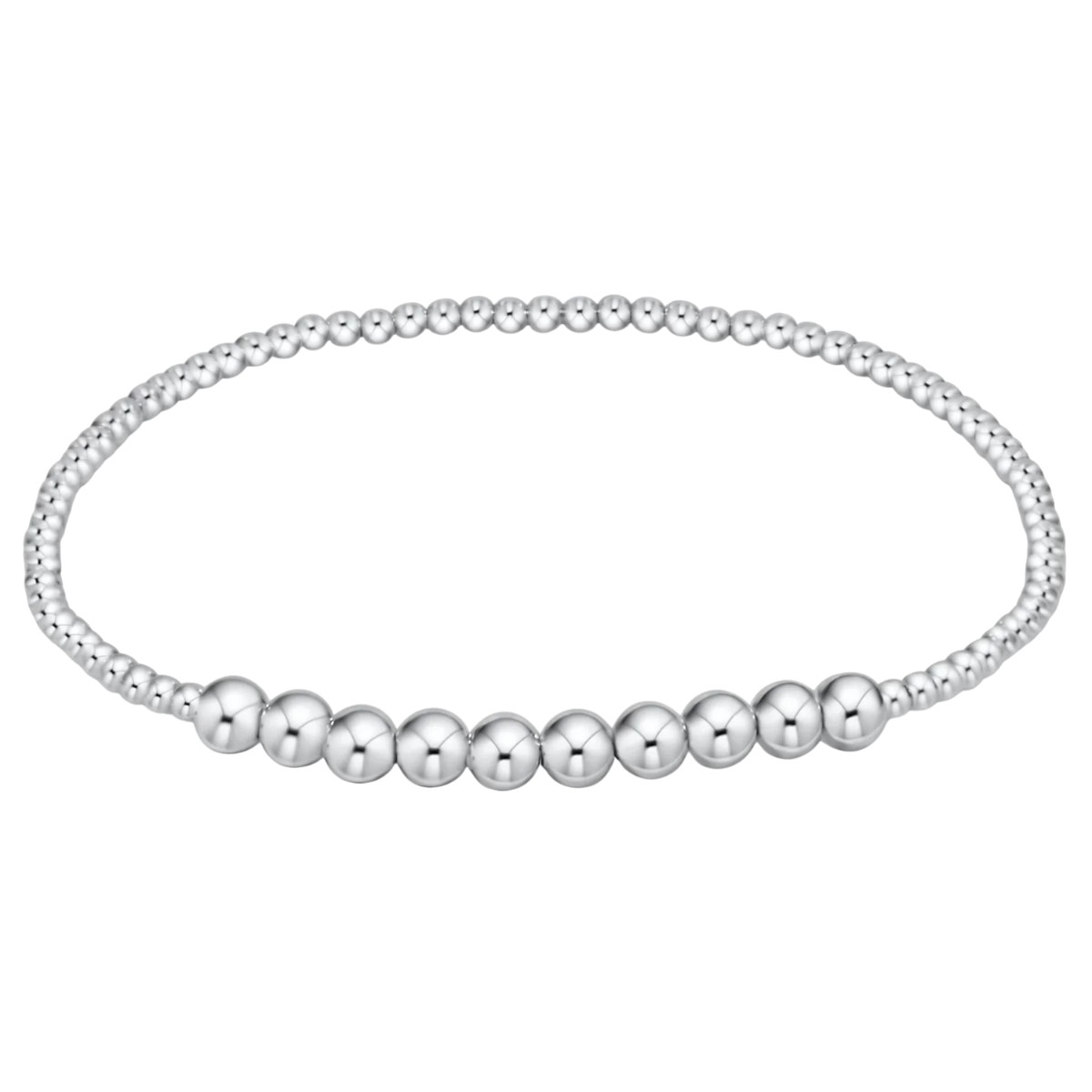 Enewton Classic Sterling Beaded Bliss 2mm and 4mm Bead Bracelet, Sterling Silver