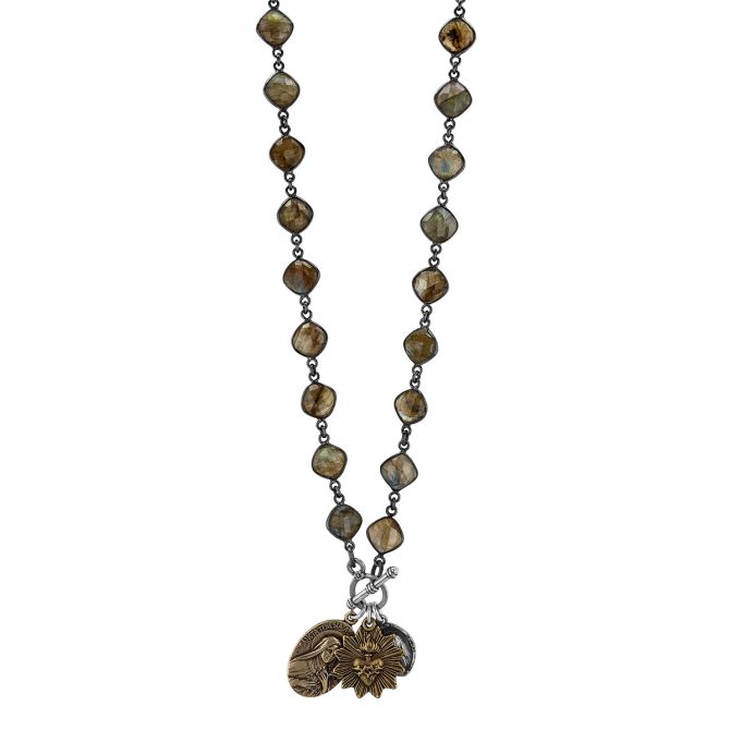 Miracle Icons by Mary Jo Pane Labradorite Necklace, 24"