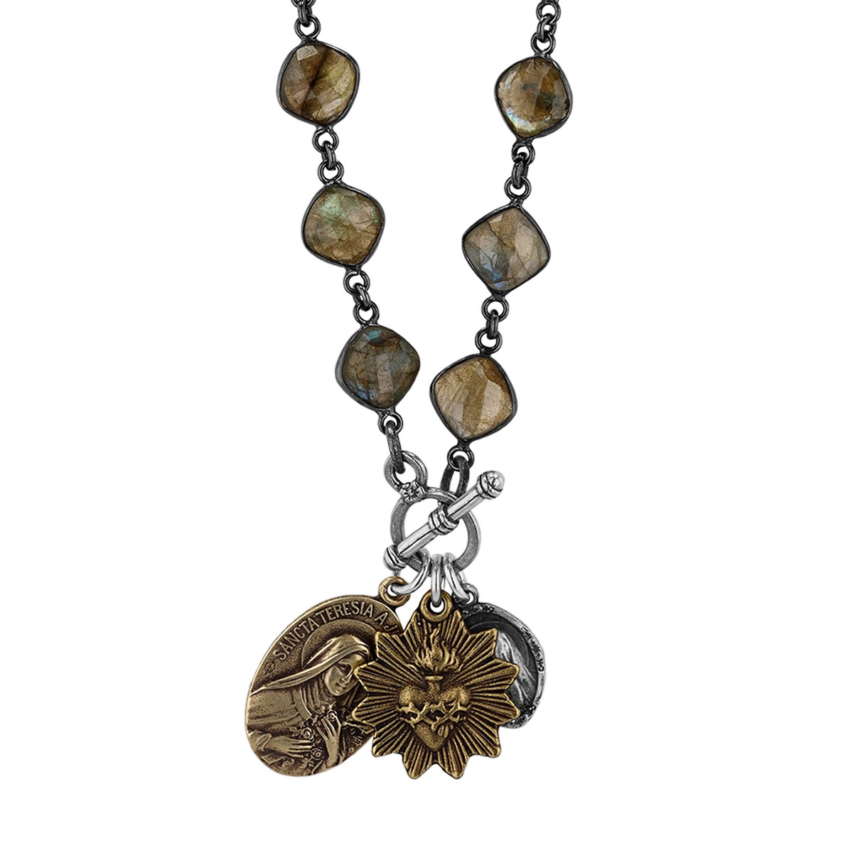 Miracle Icons by Mary Jo Pane Labradorite Necklace, 24