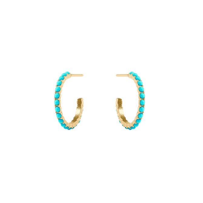 Julie Vos Turquoise Blue Juliet Hoop Earrings, Small