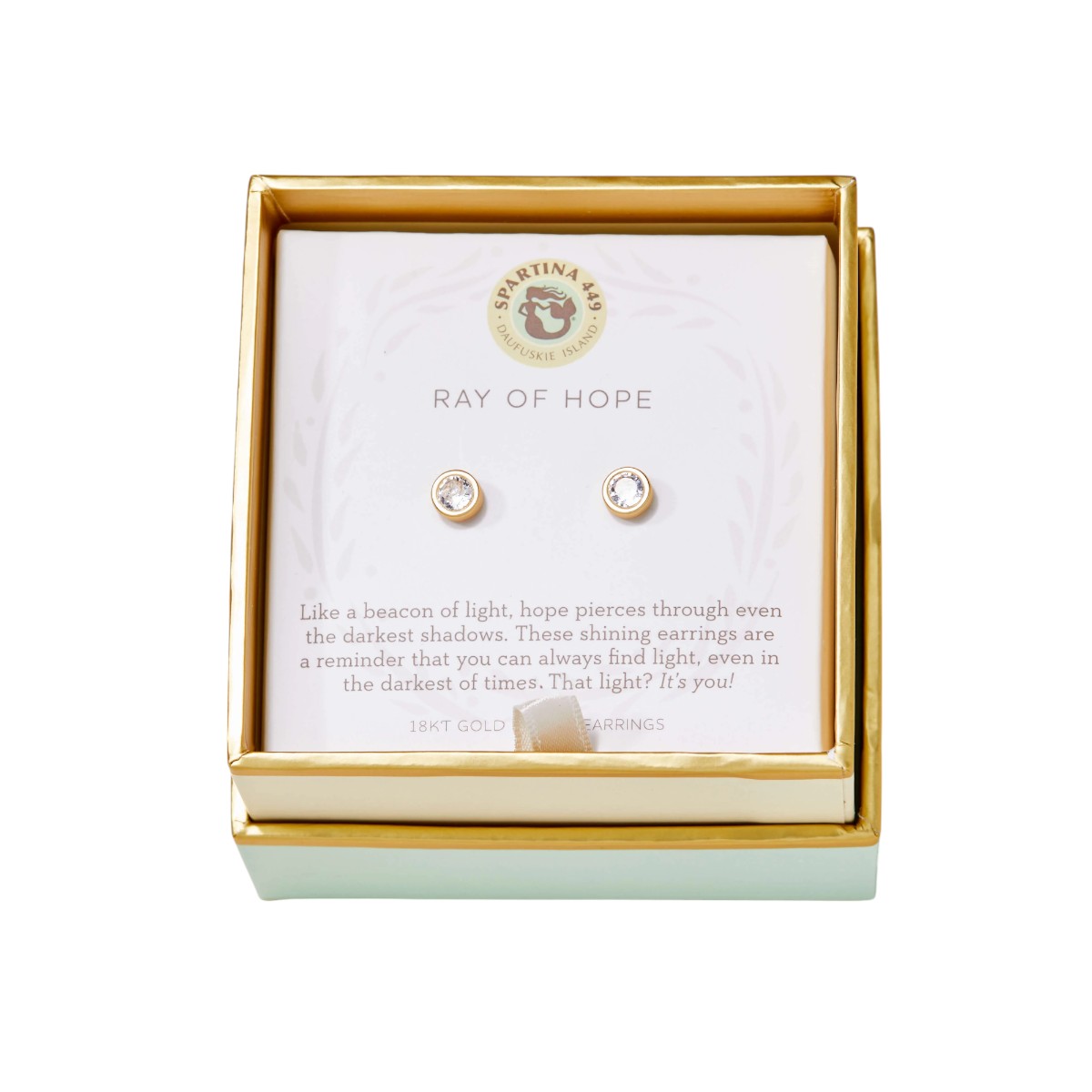 Spartina 449 Ray of Hope Stud Earrings, Gold Plated