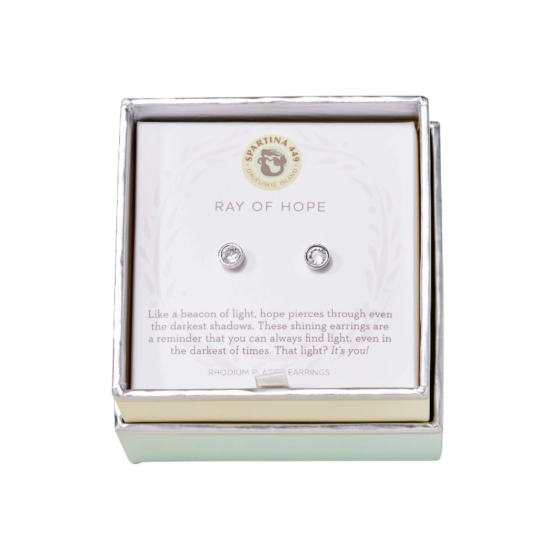 Spartina 449 Sea La Vie Ray of Hope Stud Earrings, Silver
