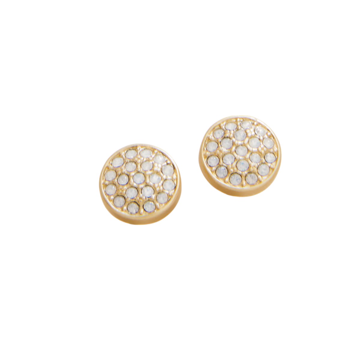 Spartina 449 Stronger Pave Disk Stud Earrings, Gold Plated