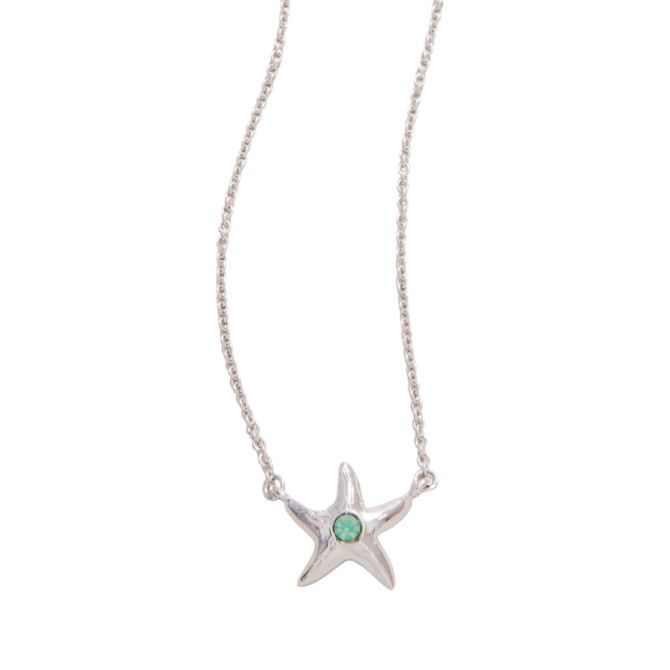 Spartina 449 Friendship Starfish 18" Necklace, Silver Plated