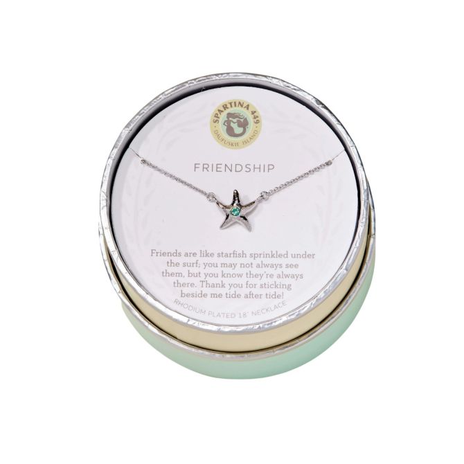 Spartina 449 Friendship Starfish 18" Necklace, Silver Plated