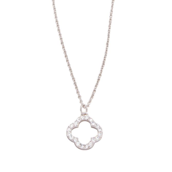 Spartina 449 Silver Sea La Vie Lucky One Quatrefoil Necklace, 18"