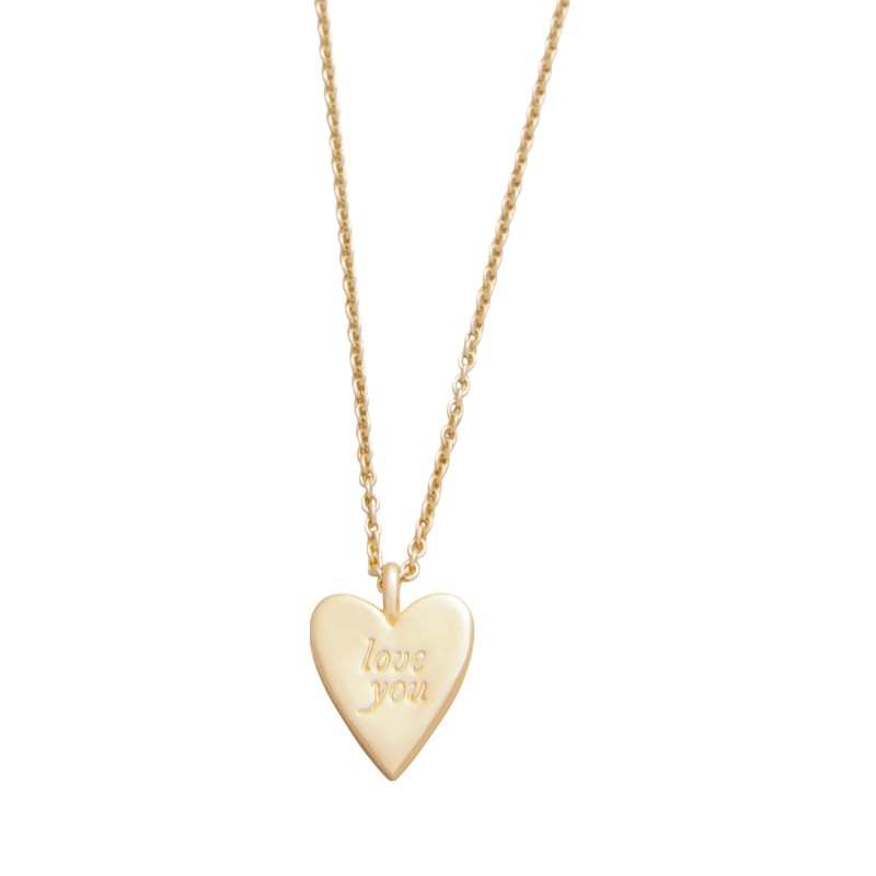 Spartina 449 Yellow Gold Tone Sea La Vie Mama Heart Necklace, 18