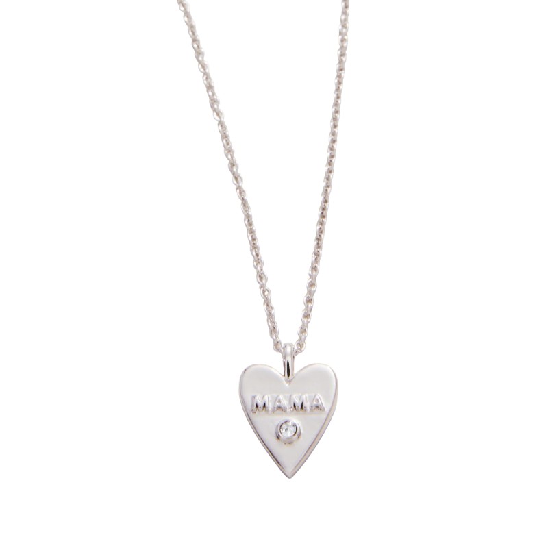 Spartina 449 Silver Sea La Vie Mama Heart Necklace, 18