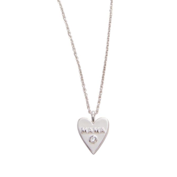 Spartina 449 Silver Sea La Vie Mama Heart Necklace, 18"