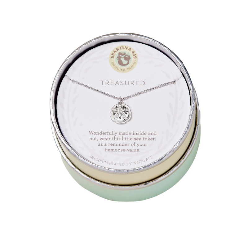 Spartina 449 Silver Sea La Vie Treasured Sand Dollar Necklace, 18