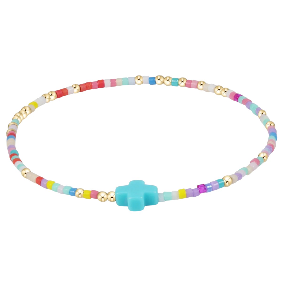 Enewton Hope Unwritten Signature Cross 2mm Bracelet, Hot Mess