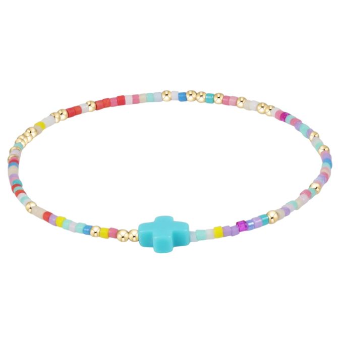 Enewton Hope Unwritten Signature Cross 2mm Bracelet, Hot Mess