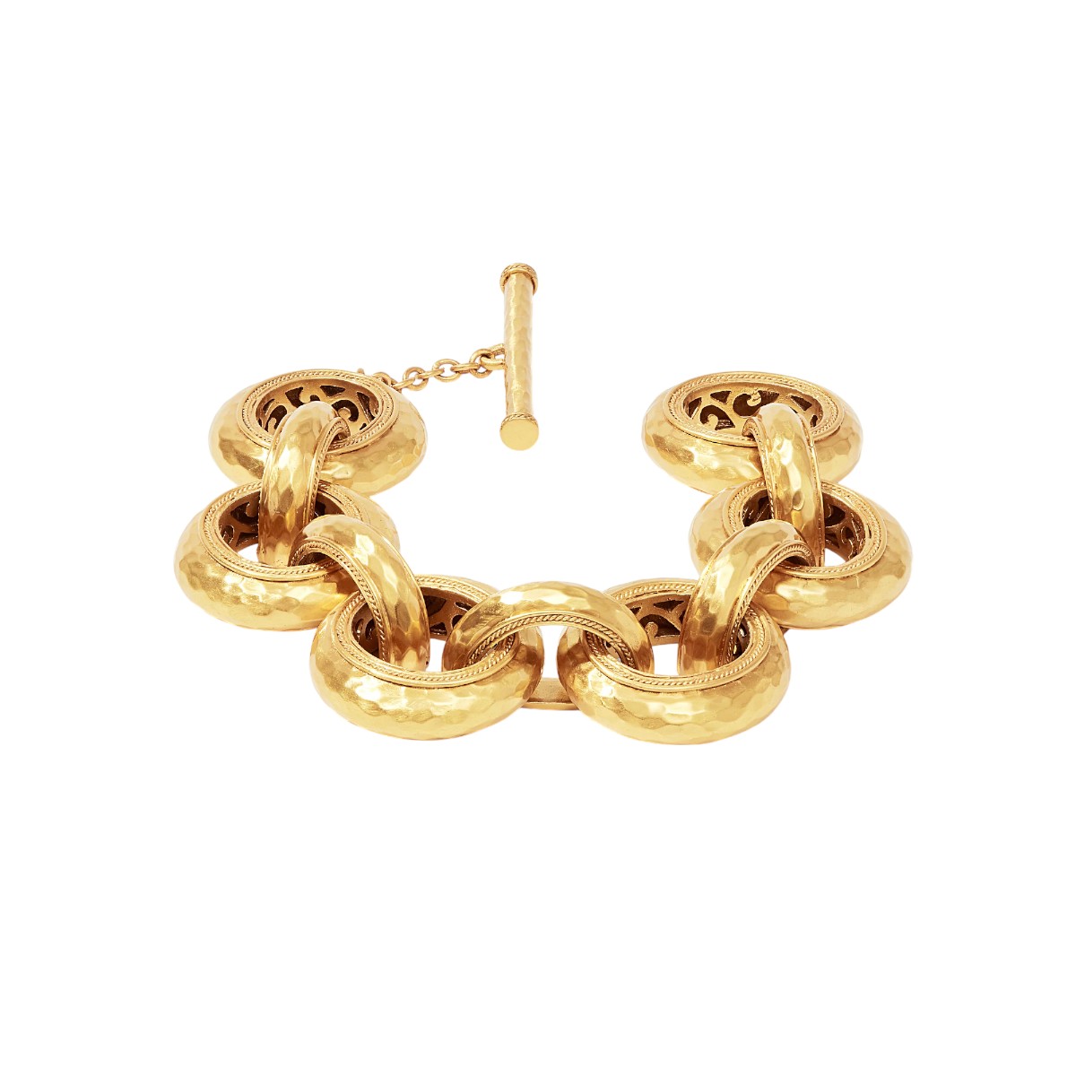 Julie Vos Yellow Gold Cannes Link Bracelet, Regular