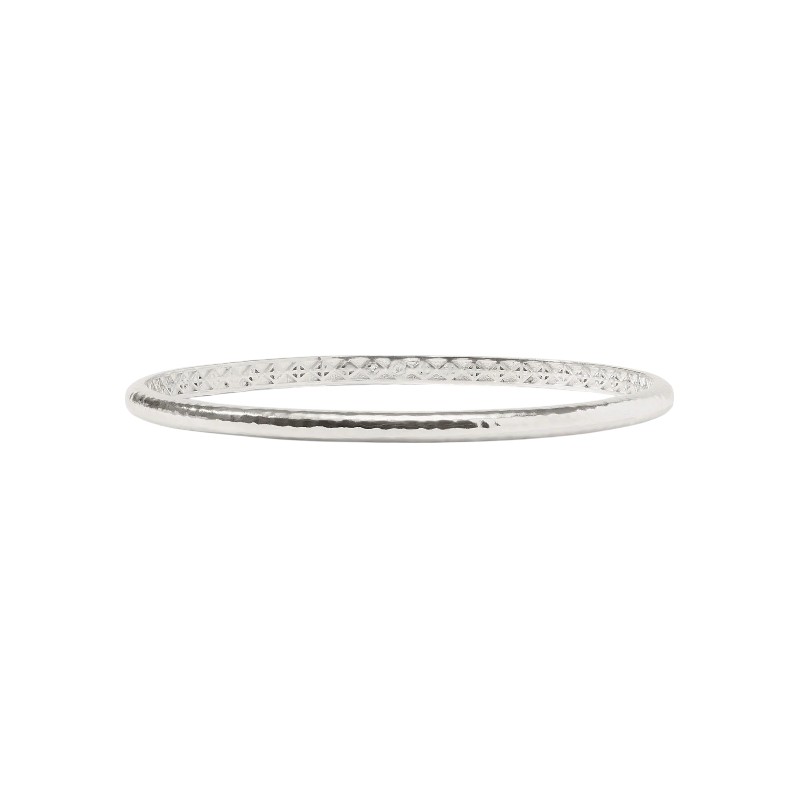 Julie Vos Medium Havana Demi Bangle, Silver