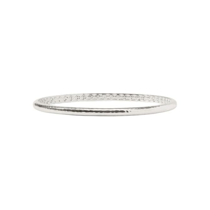 Julie Vos Medium Havana Demi Bangle, Silver