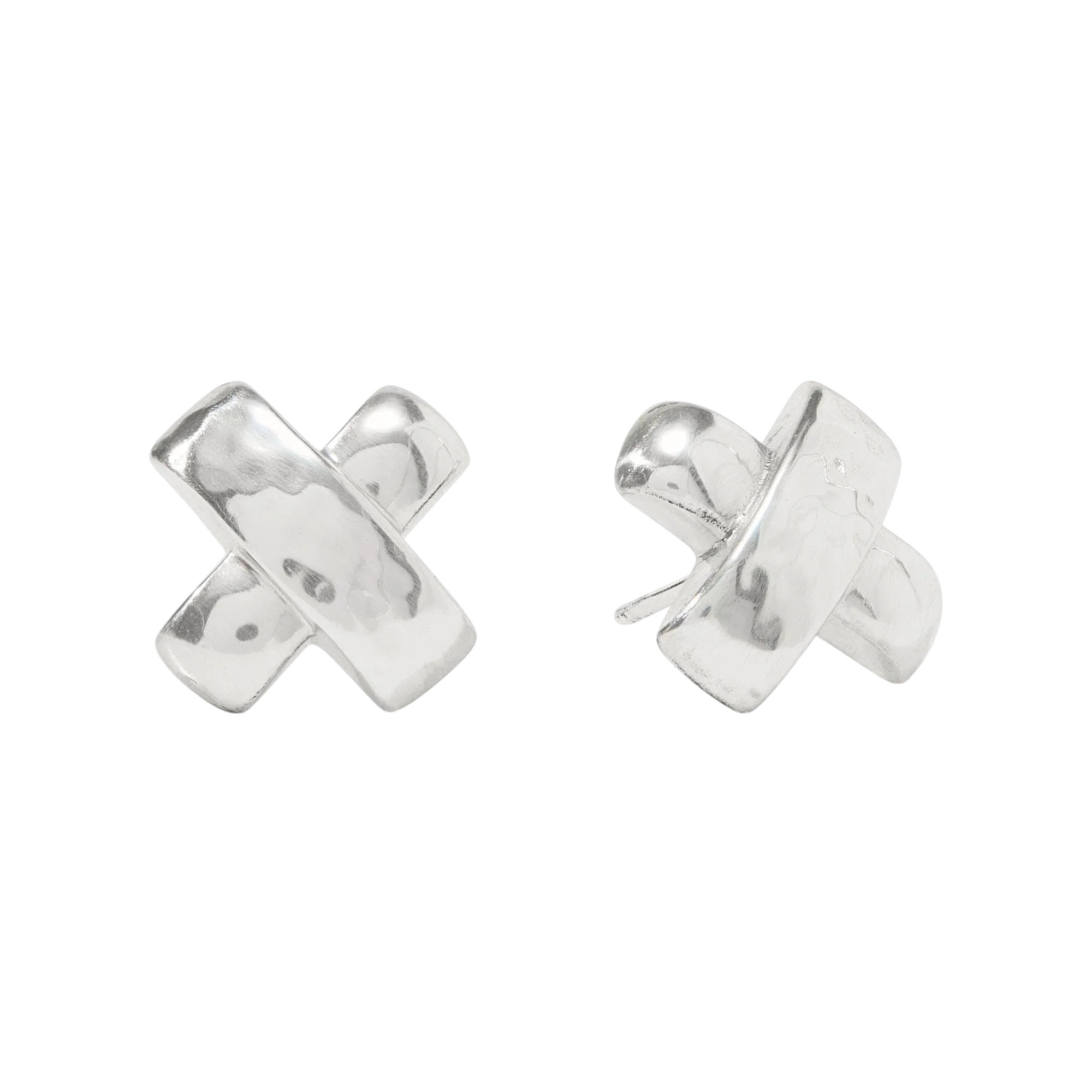 Julie Vos Catalina X Stud Earrings, Silver
