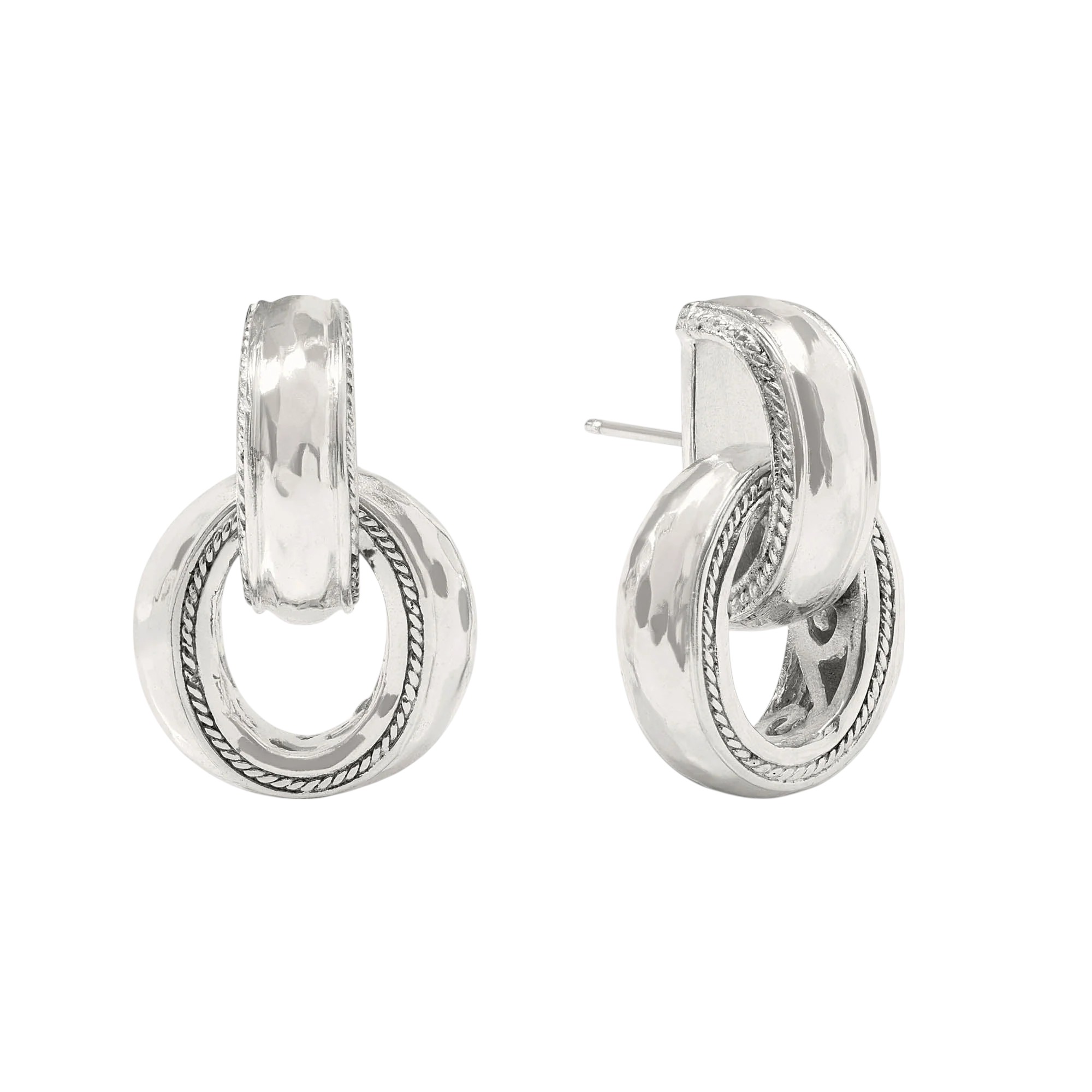 Julie Vos Cannes Doorknocker Earrings, Silver