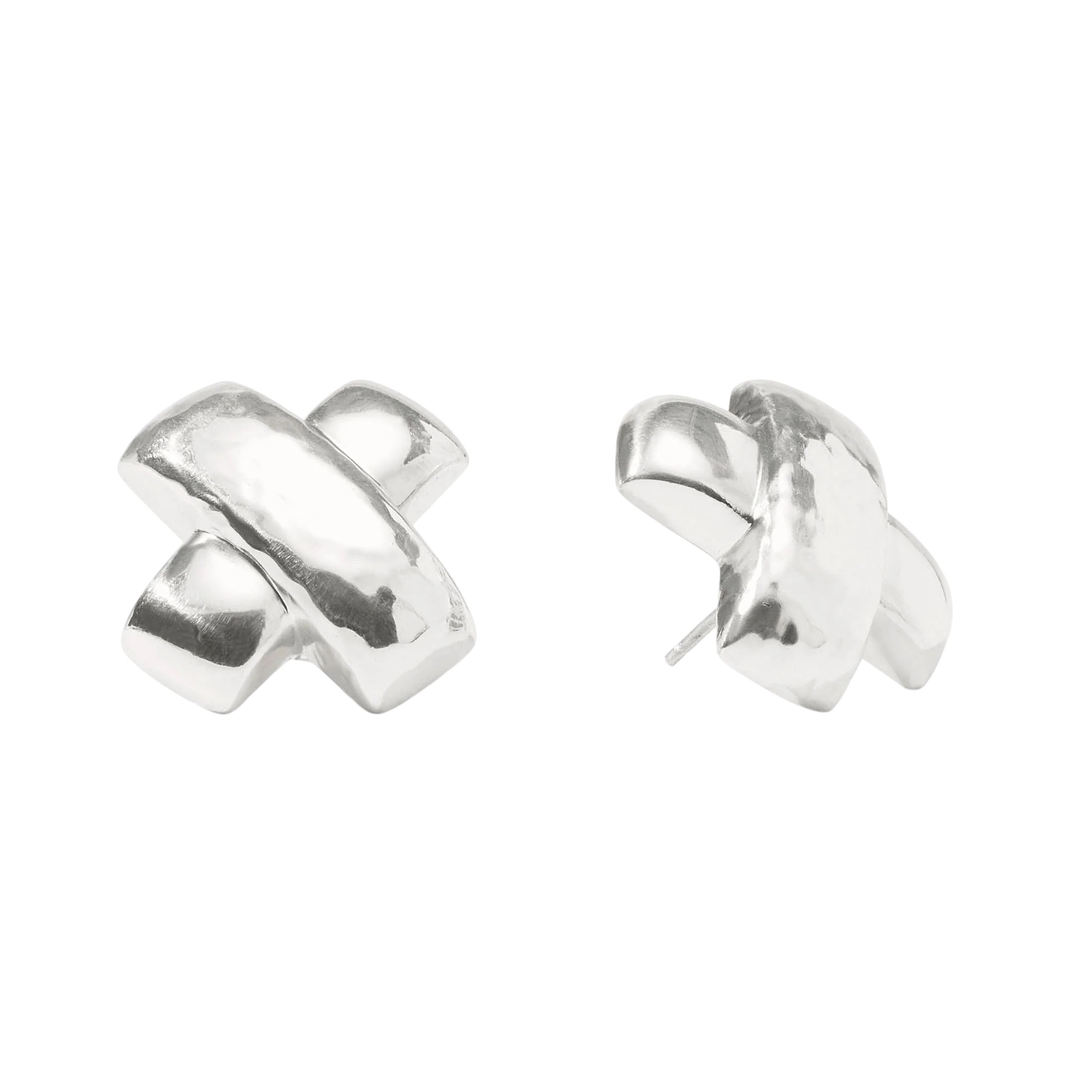 Julie Vos Catalina X Earrings, Silver