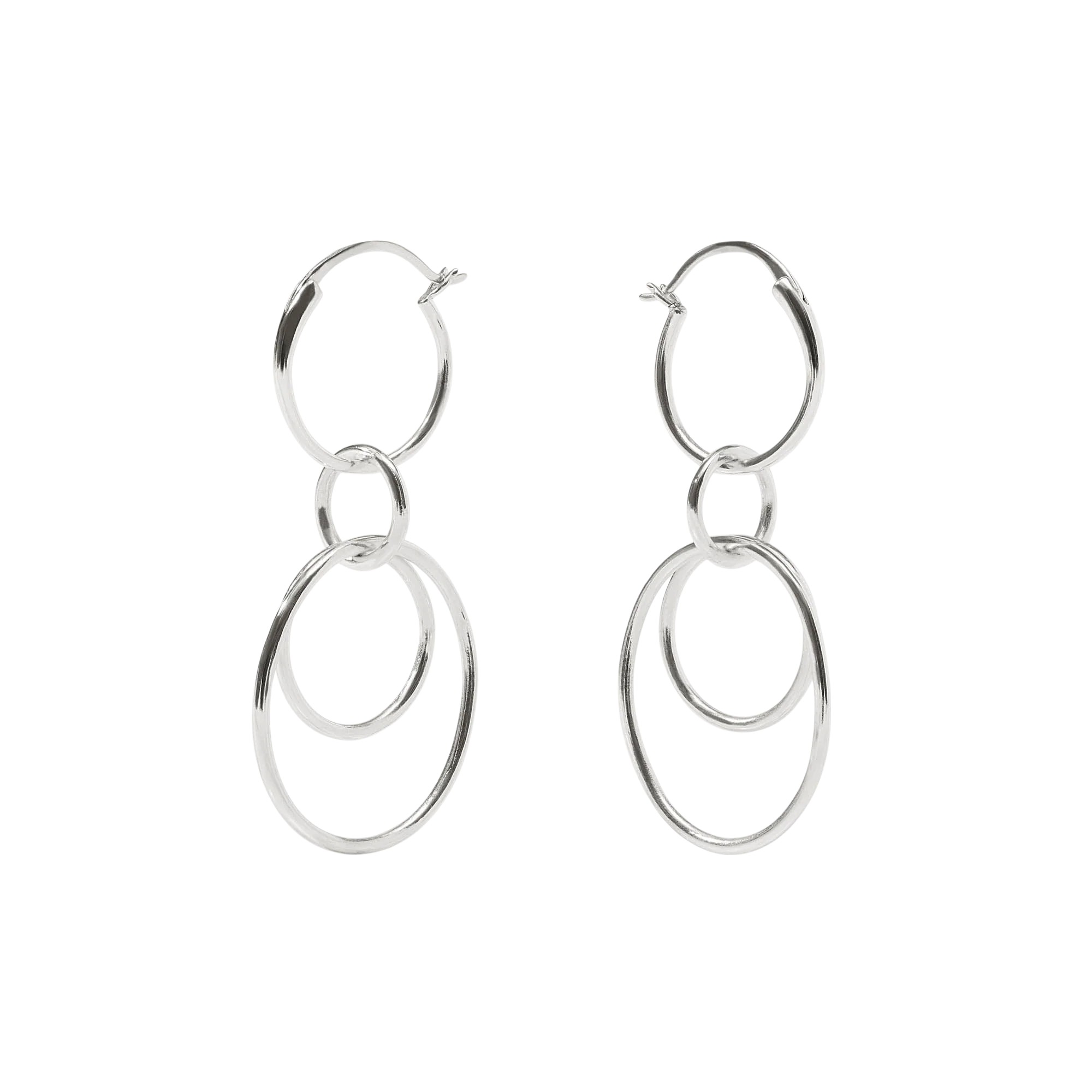 Julie Vos Simone 3 in 1 Earrings, Silver