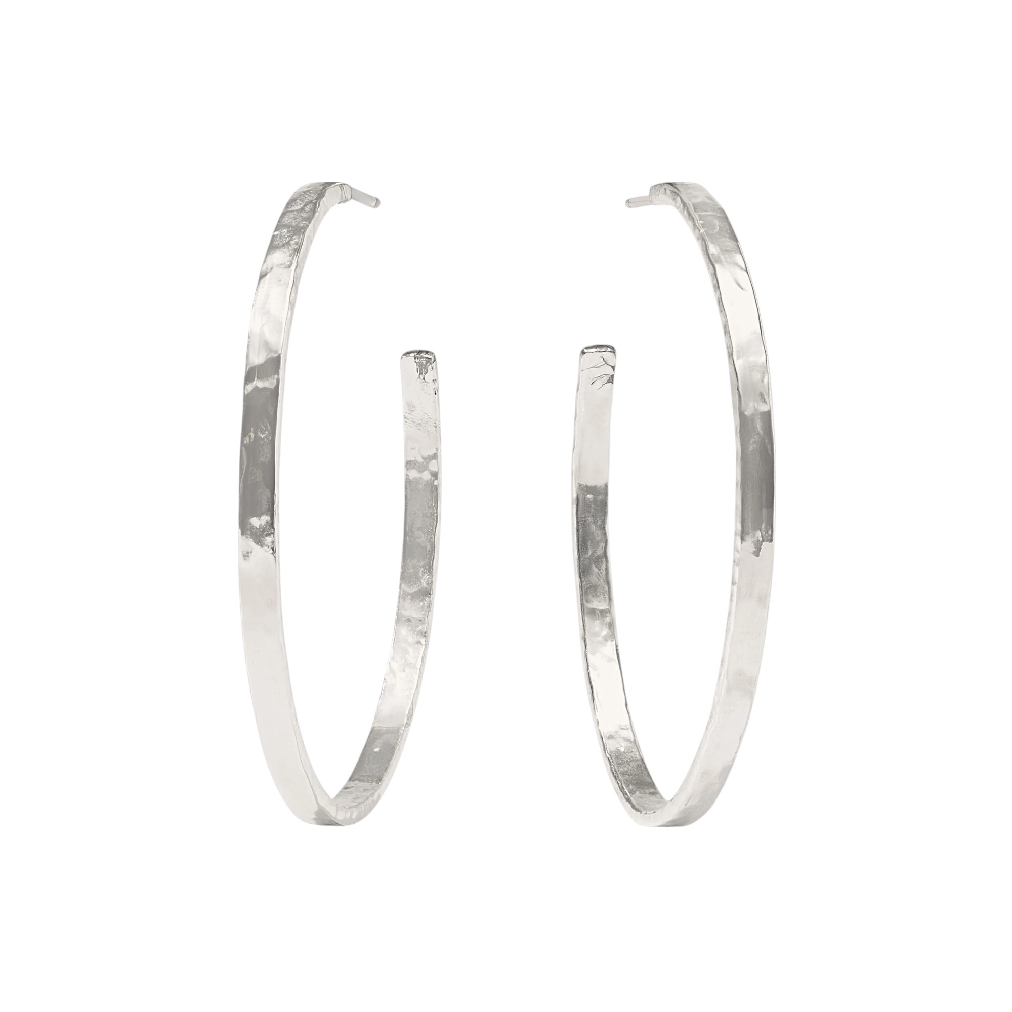 Julie Vos Silver Crescent Hoop Earrings, Extra Large