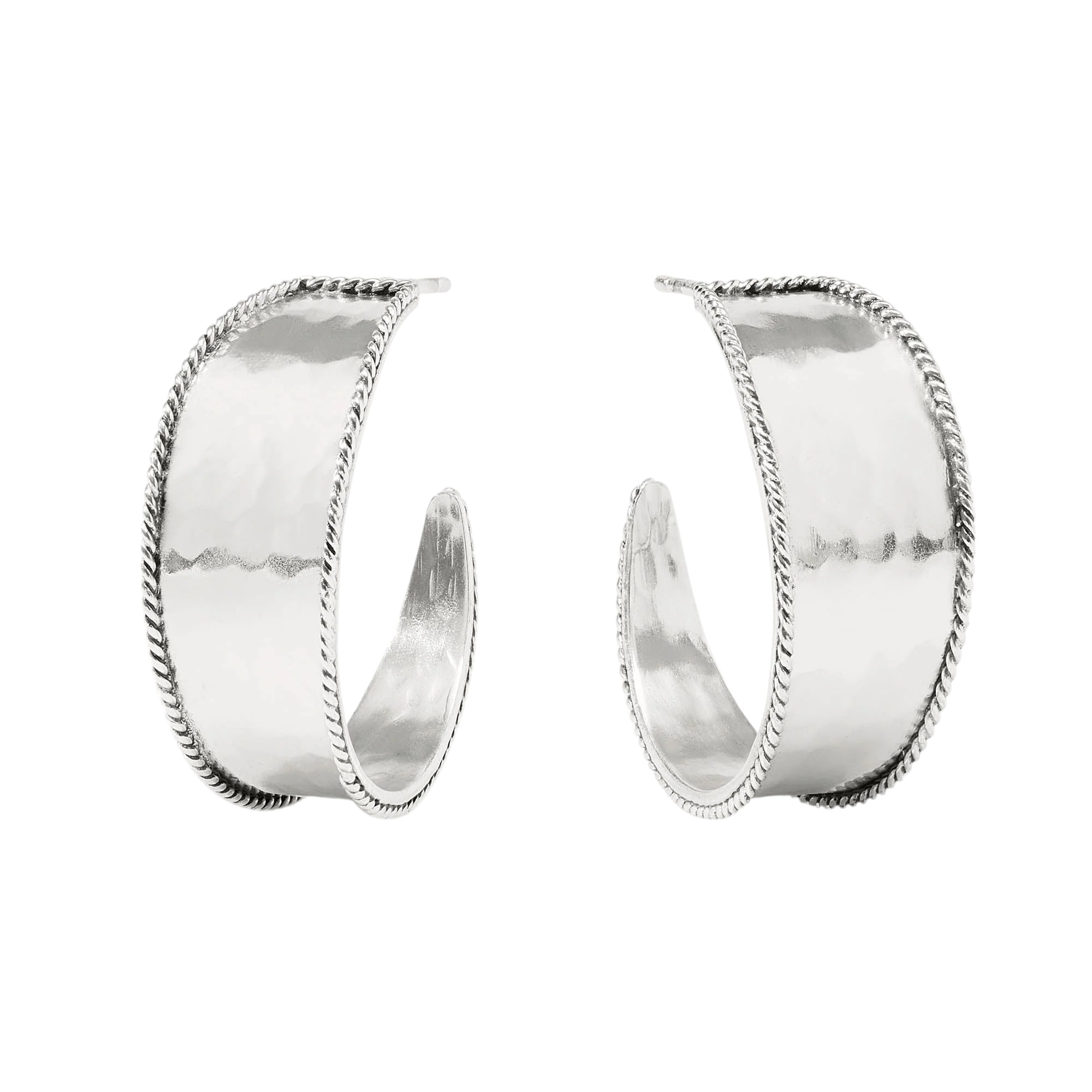 Julie Vos Silver Savoy Hoop Earrings, Medium