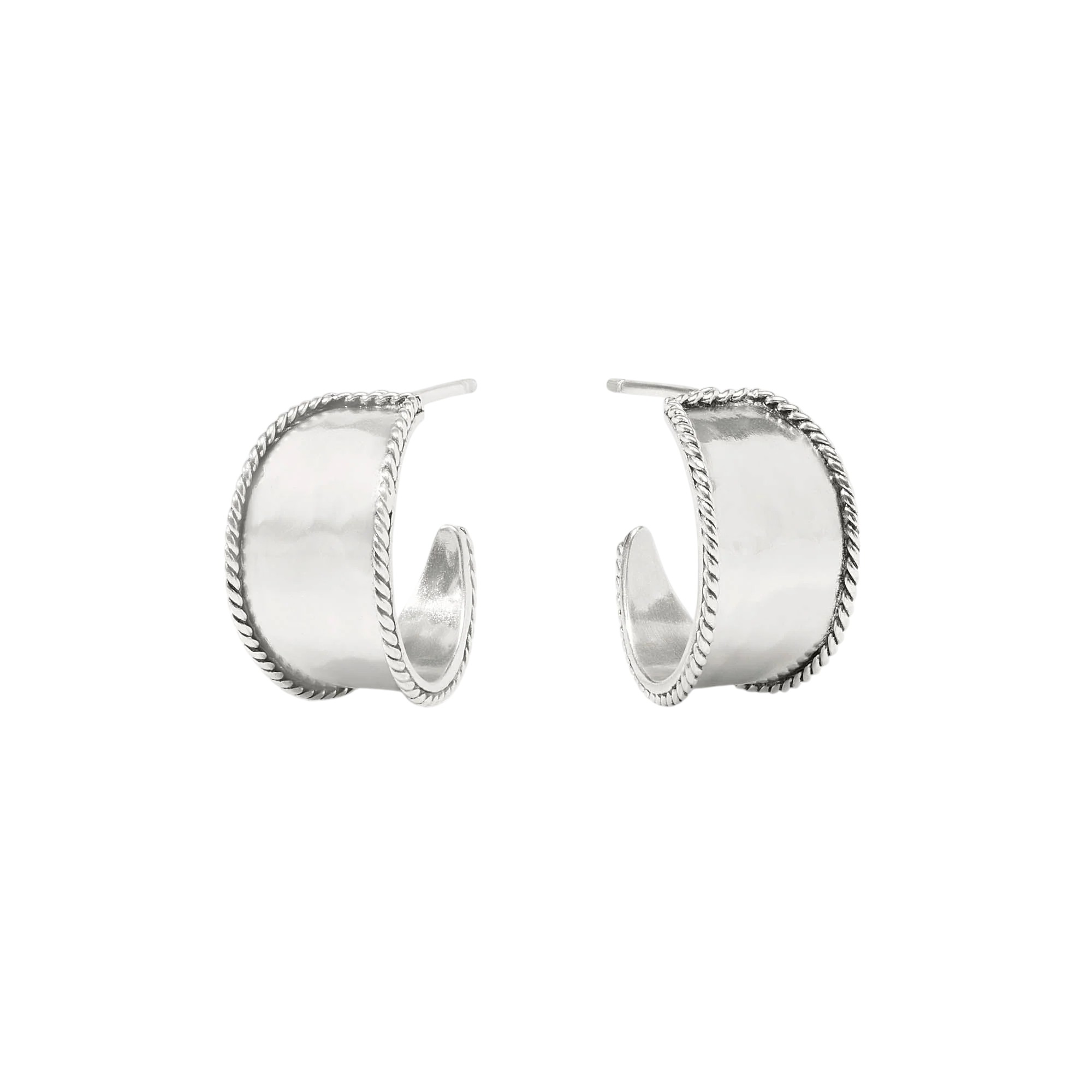 Julie Vos Silver Savoy Hoop Earrings, Extra Small