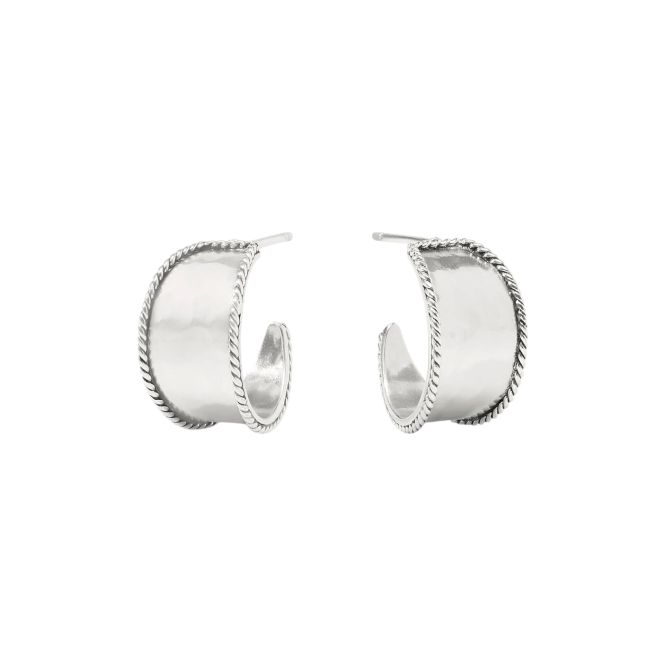 Julie Vos Silver Savoy Hoop Earrings, Extra Small