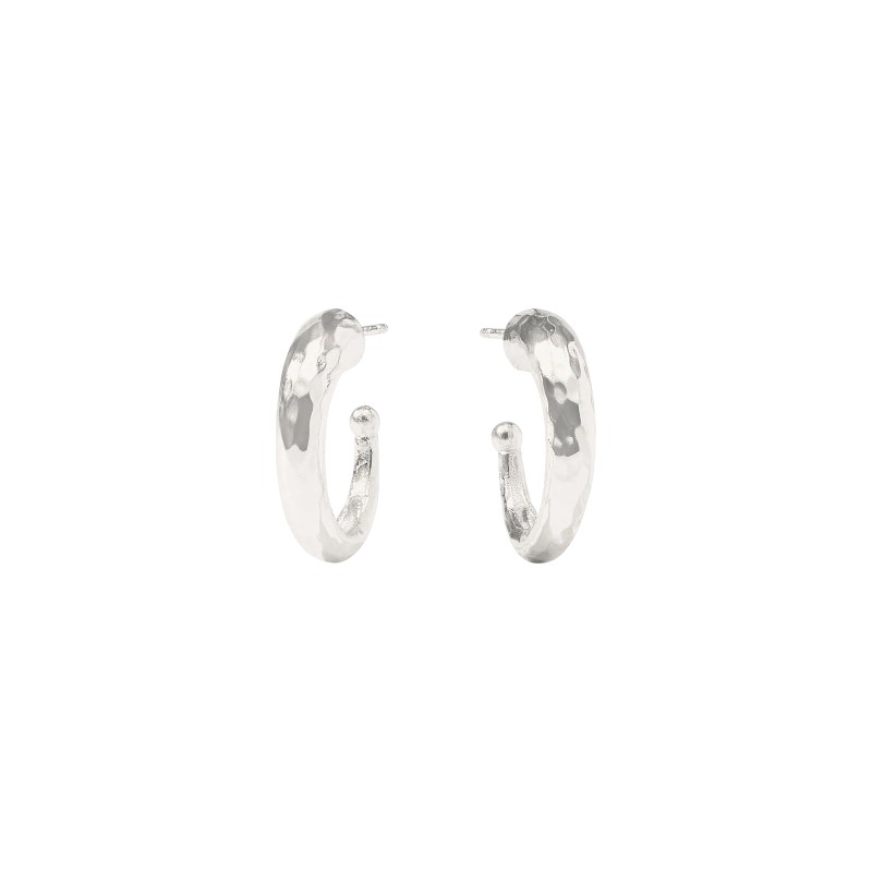 Julie Vos Hammered Hoop Earrings, Small
