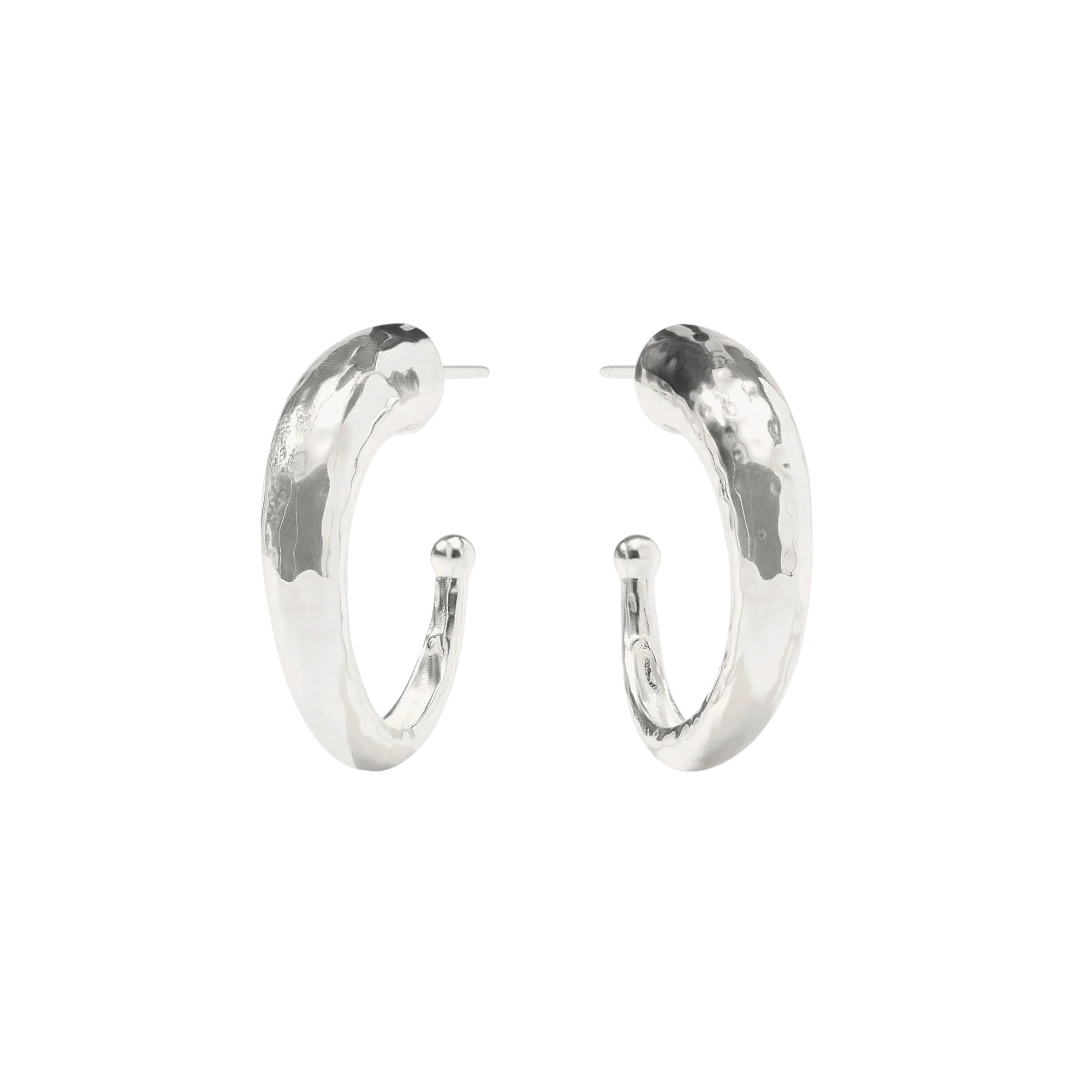 Julie Vos Hammered Hoop Earrings, Small