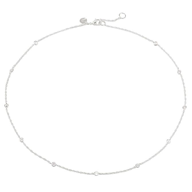Julie Vos Celeste Delicate Station Necklace, Silver