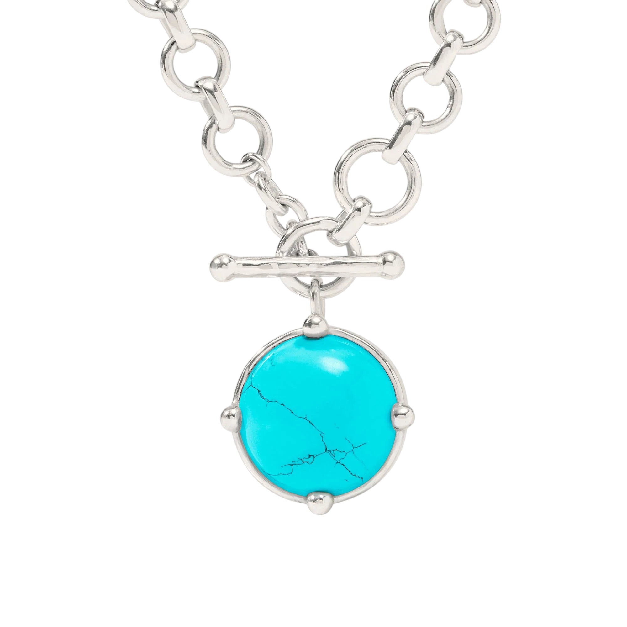 Julie Vos Silver Honeybee Demi Necklace, Chalcedony Blue