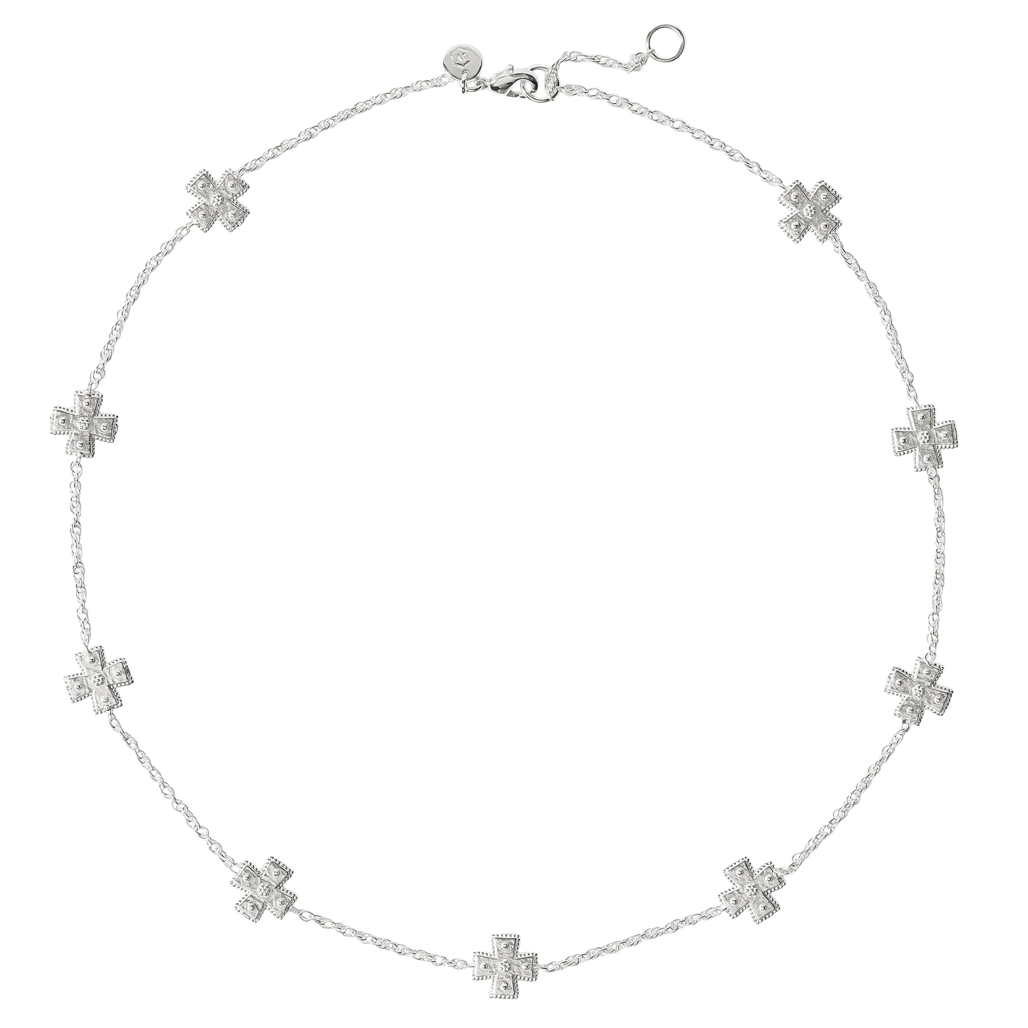 Julie Vos Canterbury Delicate Station Necklace, Silver