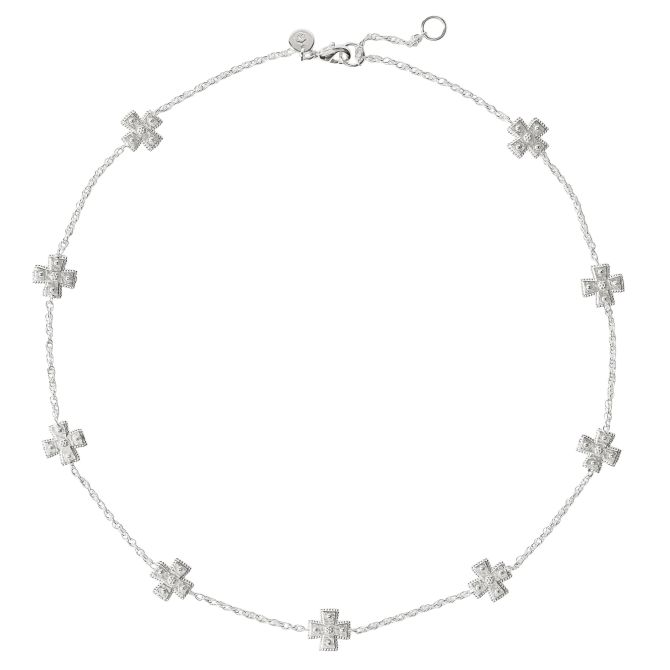 Julie Vos Canterbury Delicate Station Necklace, Silver