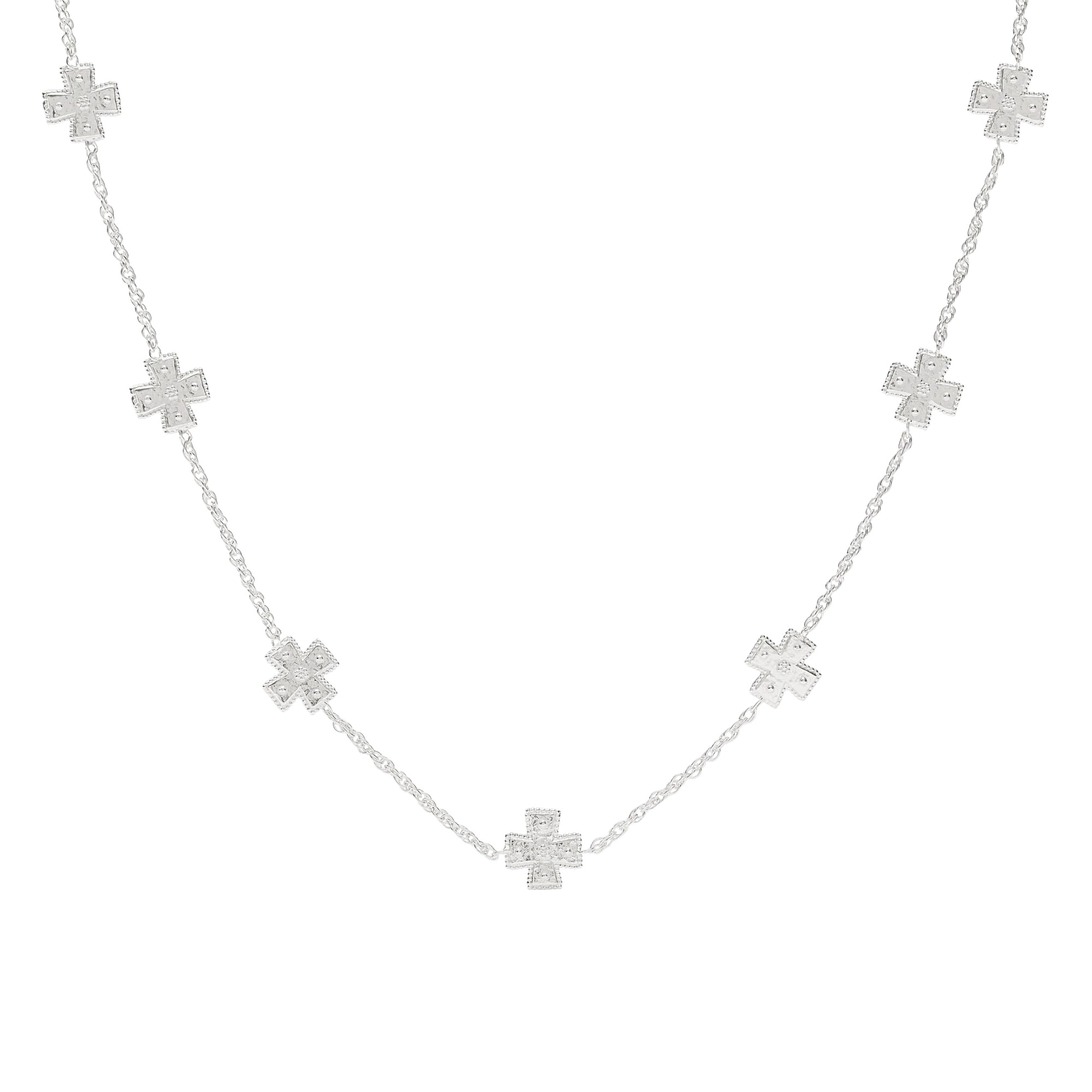 Julie Vos Canterbury Delicate Station Necklace, Silver