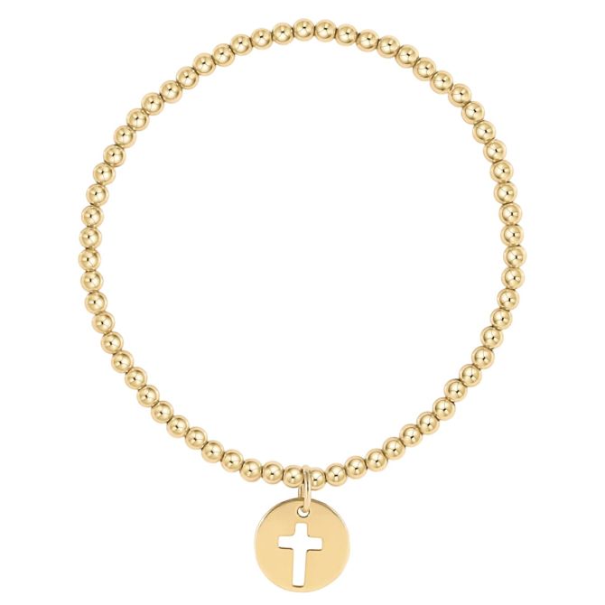 Enewton Classic Gold 3mm Bead Bracelet, Blessed Gold Disc