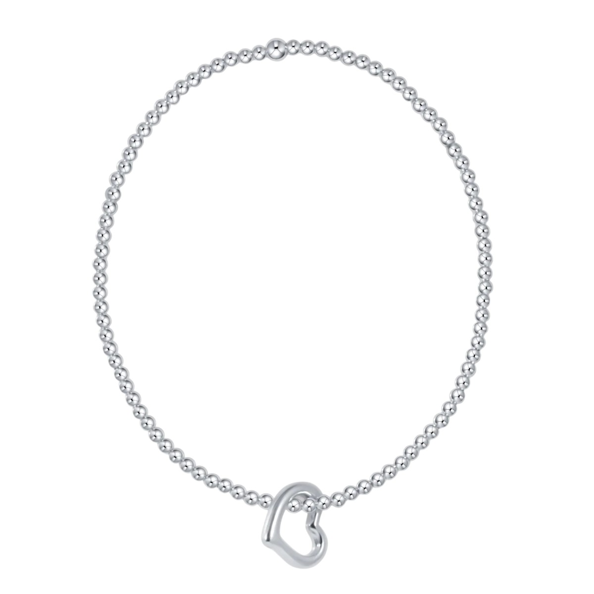 Enewton Classic Sterling Silver 2.5mm Bead Bracelet, Lover Sterling Charm