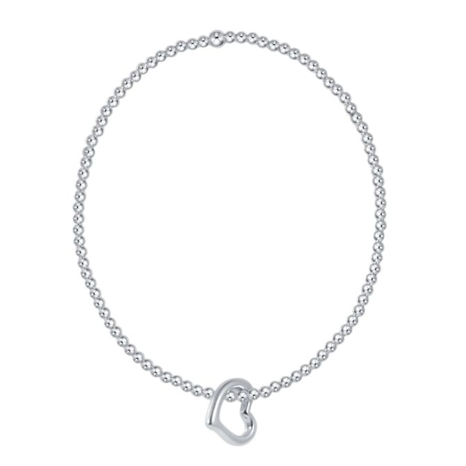Enewton Classic Sterling Silver 2.5mm Bead Bracelet, Lover Sterling Charm