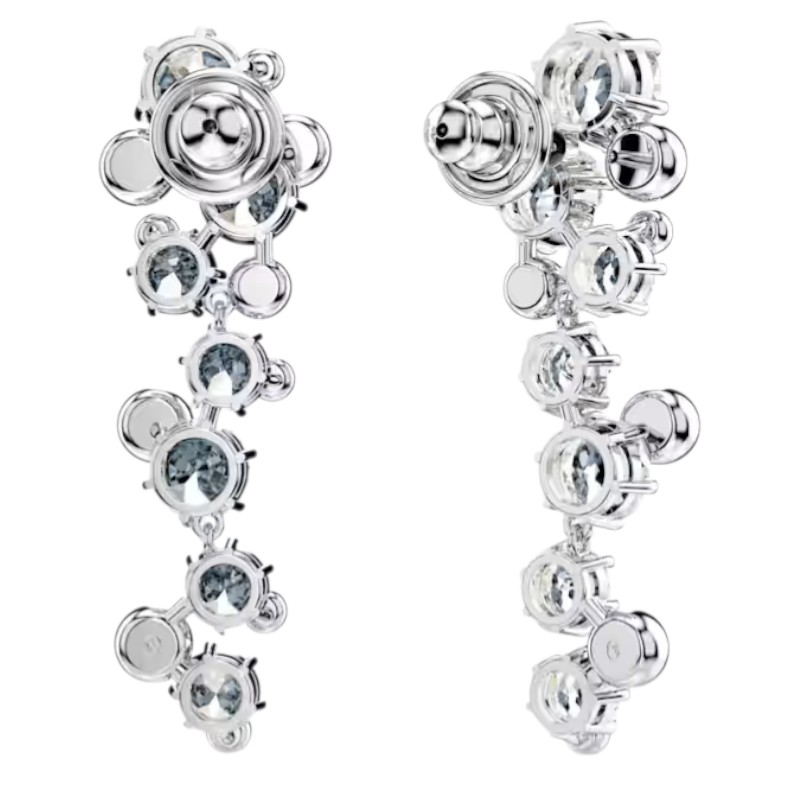 Swarovski Mixed Cuts Constella Drop Earrings, White and Rhodium Plated