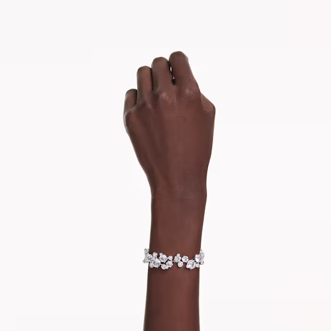 Swarovski Mixed Cuts Constella Bracelet, White and Rhodium Plated